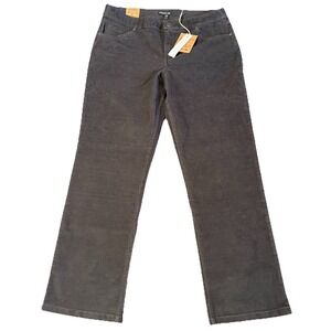 Toad & Co Coaster Cord Pant-Soot Womens 14 Gray Wide Leg Baggy Corduroy NEW